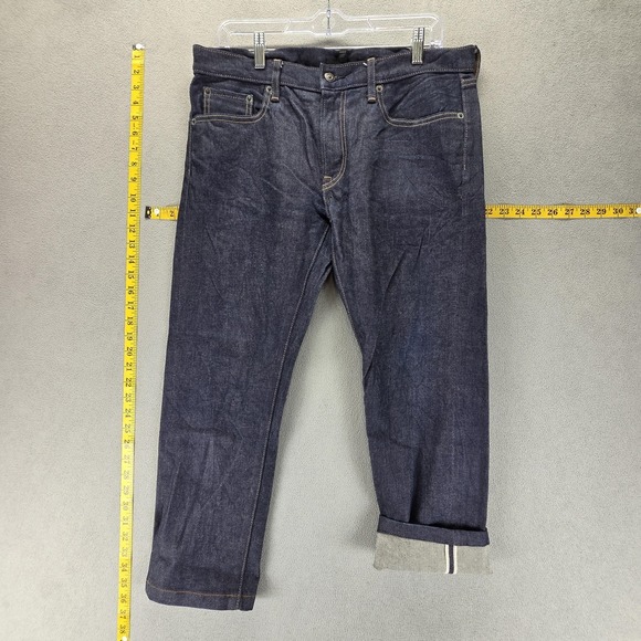 Uniqlo Other - Selvedge Jeans Mens 33x24 Blue Uniqlo Slim Straight Low Rise Kaihara Denim